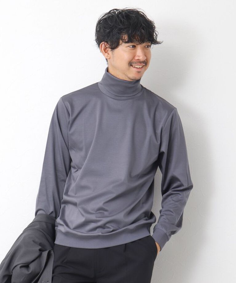 NOLLEY'S goodman「《ビジカジ対応》シルケットスムース タートルネックドレスロンT」|Tシャツ・カットソー|
