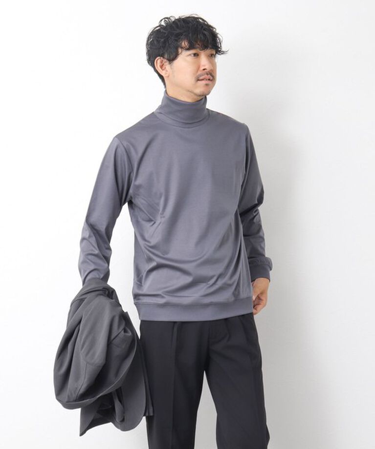 NOLLEY'S goodman「《ビジカジ対応》シルケットスムース タートルネックドレスロンT」|Tシャツ・カットソー|