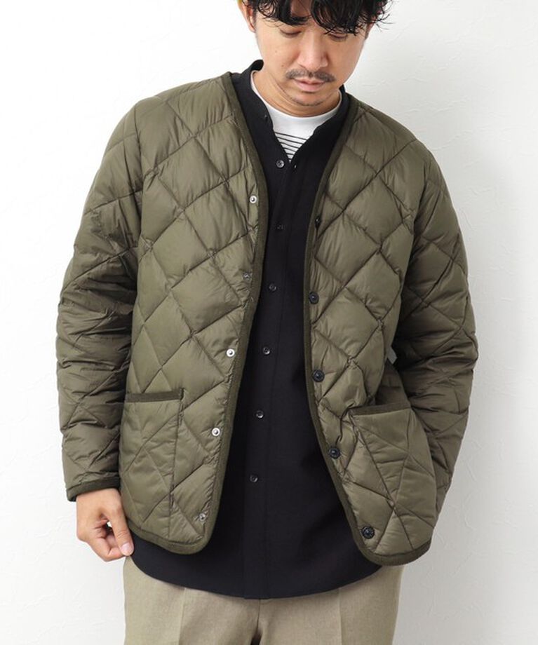 NOLLEY'S goodman「【TAION/タイオン】別注PIPING V NECK DOWN CARDIGAN 24AW」|ダウン|