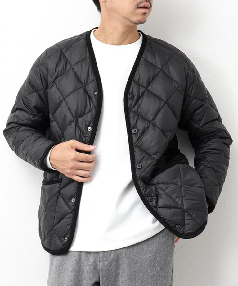 NOLLEY'S goodman「【TAION/タイオン】別注PIPING V NECK DOWN CARDIGAN 24AW」|ダウン|