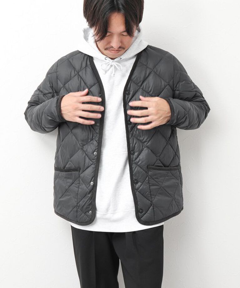 NOLLEY'S goodman「【TAION/タイオン】別注PIPING V NECK DOWN CARDIGAN 24AW」|ダウン|