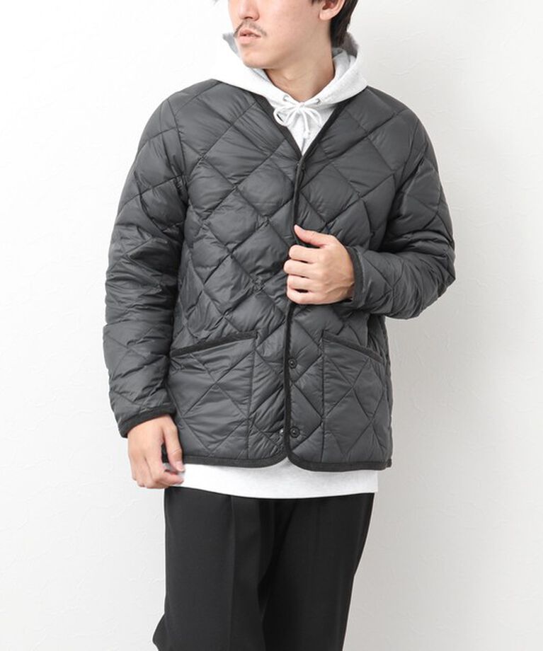NOLLEY'S goodman「【TAION/タイオン】別注PIPING V NECK DOWN CARDIGAN 24AW」|ダウン|