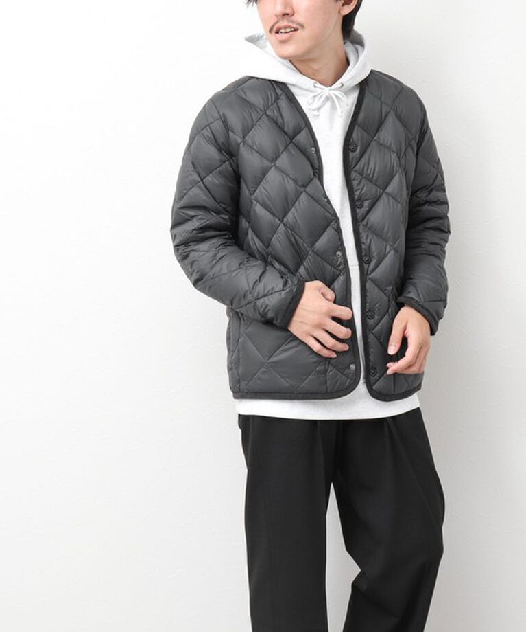 NOLLEY'S goodman「【TAION/タイオン】別注PIPING V NECK DOWN CARDIGAN 24AW」|ダウン|
