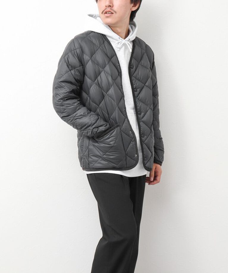 NOLLEY'S goodman「【TAION/タイオン】別注PIPING V NECK DOWN CARDIGAN 24AW」|ダウン|