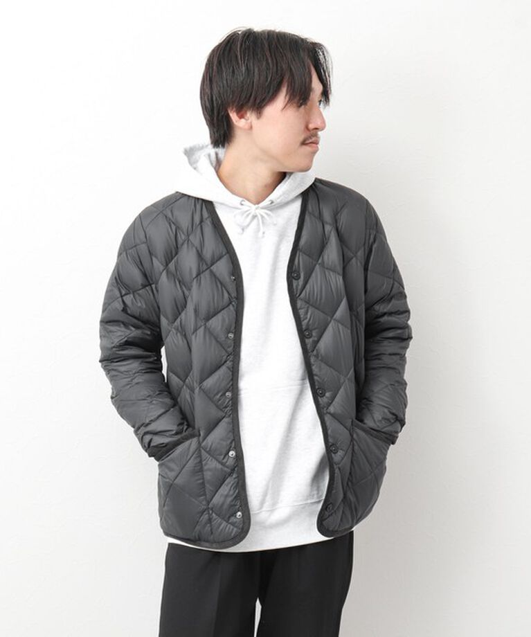 NOLLEY'S goodman「【TAION/タイオン】別注PIPING V NECK DOWN CARDIGAN 24AW」|ダウン|