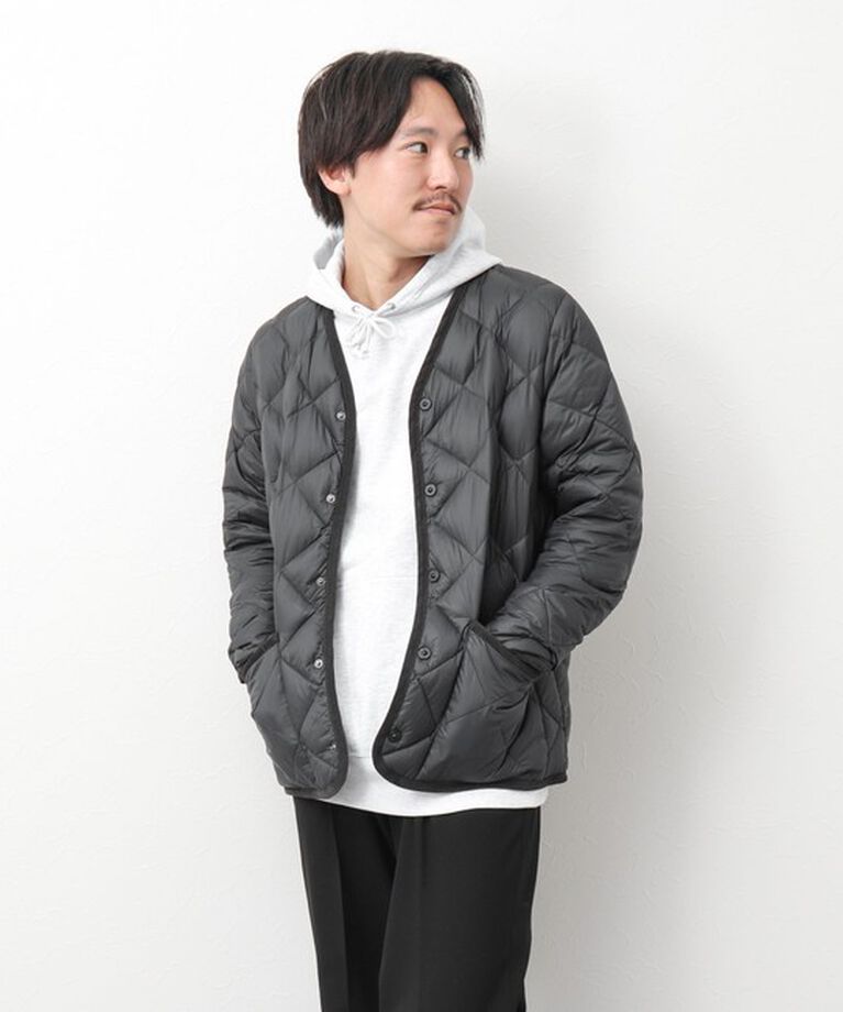 NOLLEY'S goodman「【TAION/タイオン】別注PIPING V NECK DOWN CARDIGAN 24AW」|ダウン|