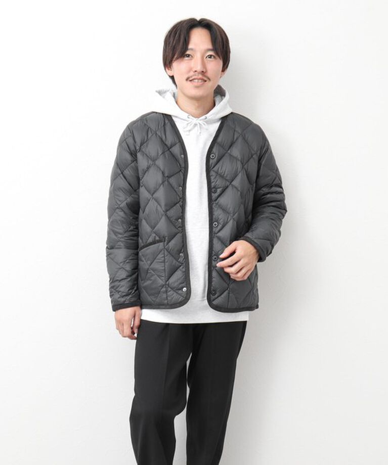 NOLLEY'S goodman「【TAION/タイオン】別注PIPING V NECK DOWN CARDIGAN 24AW」|ダウン|