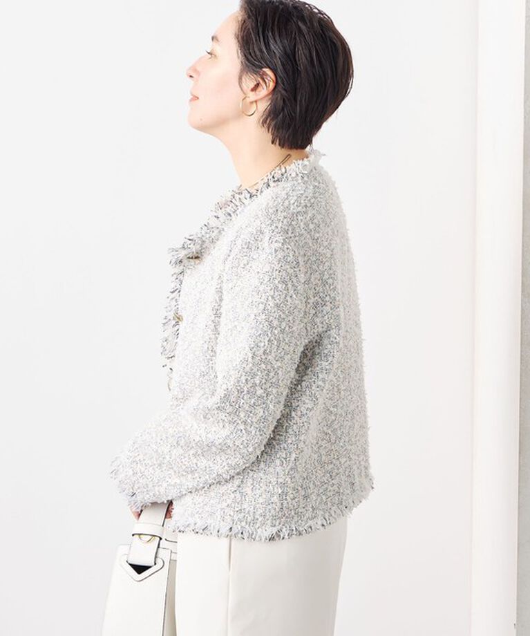NOLLEY'S sophi「ファンシーツイードノーカラージャケット」|ノーカラージャケット|