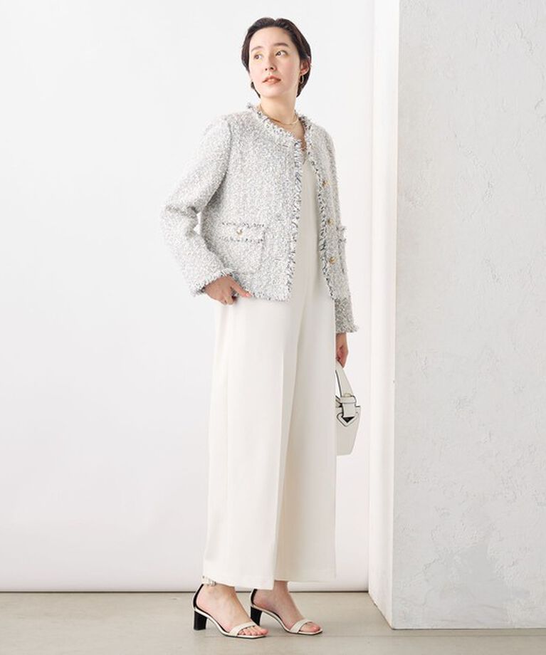 NOLLEY'S sophi「ファンシーツイードノーカラージャケット」|ノーカラージャケット|