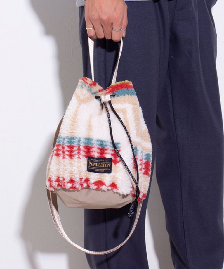 GLOSTER「【PENDLETON/ペンドルトン】別注HARDING ボアミニショルダー 巾着ショルダー 2WAY」|ショルダー・メッセンジャー|