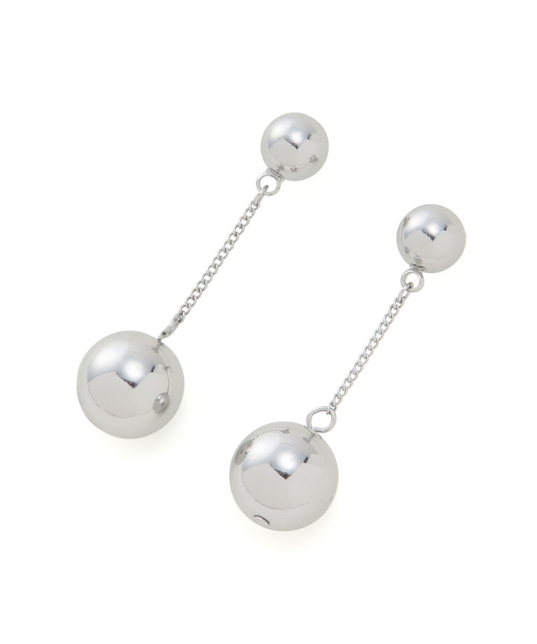 VIS「ツヤっと揺れるメタルボールピアス」|ピアス|