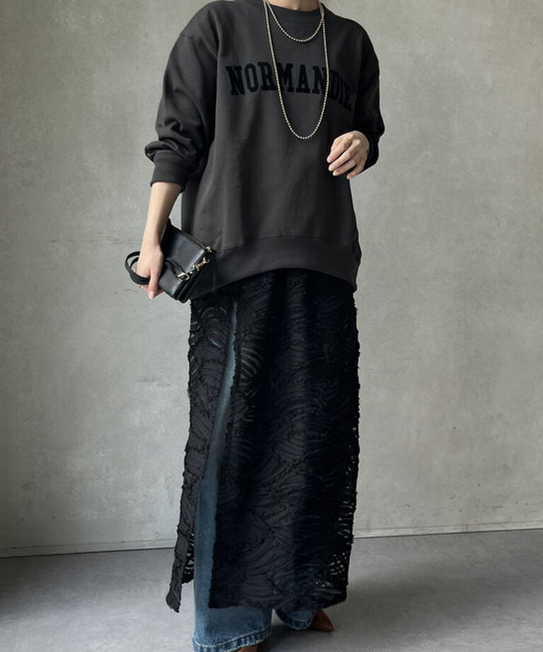  「【新色追加】【WEB限定】裏毛フロッキープリントスウエット 」|Tシャツ・カットソー|