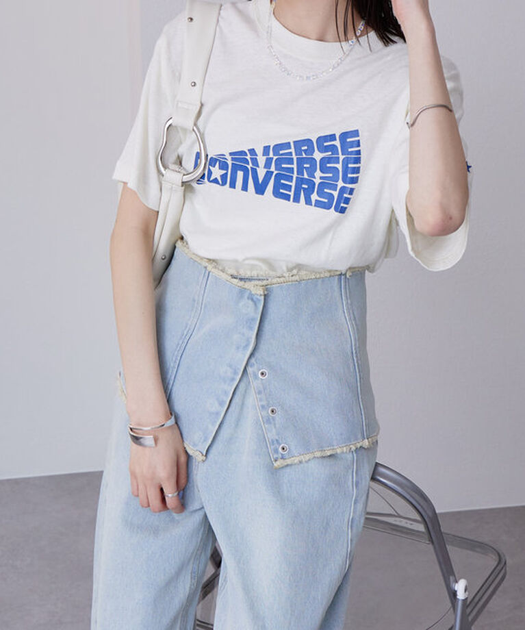  「[CONVERSE]ネップスラブ天竺クラックPT S/ST」|Tシャツ・カットソー|