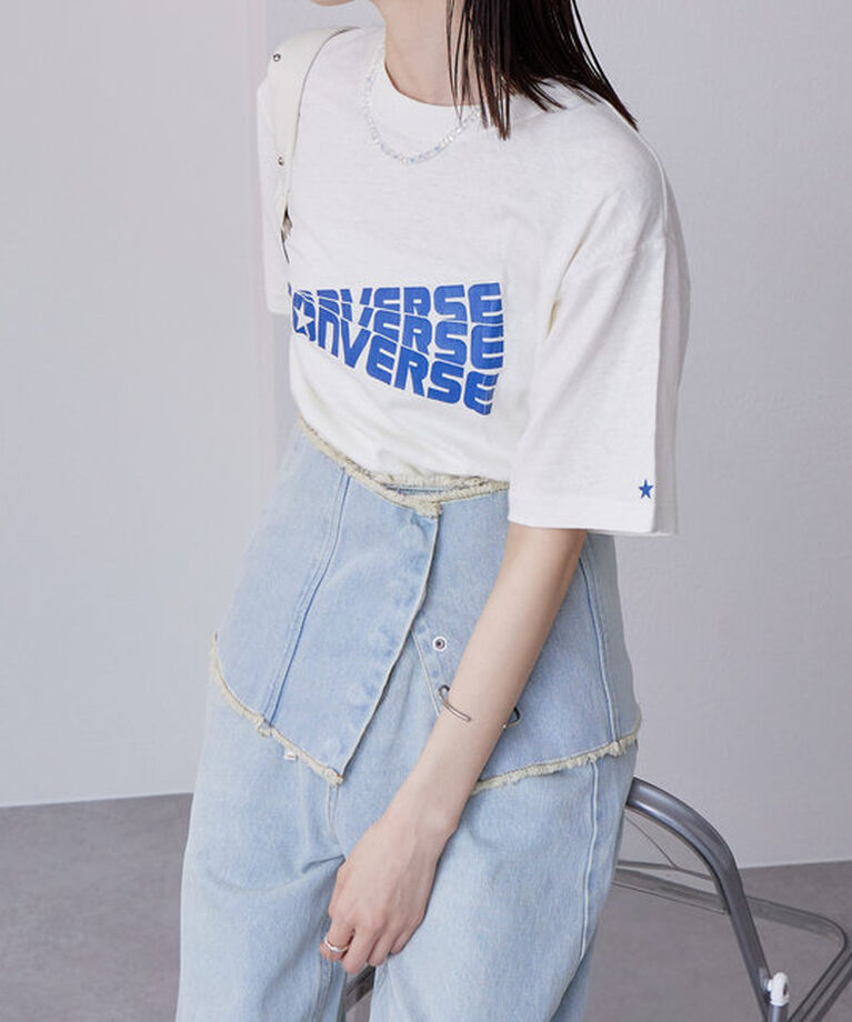  「[CONVERSE]ネップスラブ天竺クラックPT S/ST」|Tシャツ・カットソー|