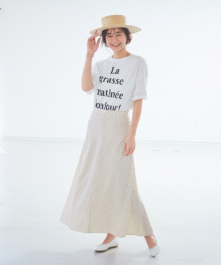 Rouge vif「ドットロングスカート」|スカート|
