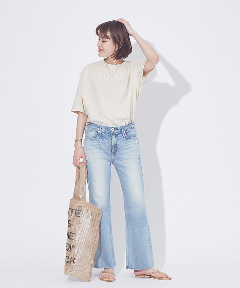 Rouge vif「ピースダイコットンチュニックTシャツ」|Tシャツ・カットソー|