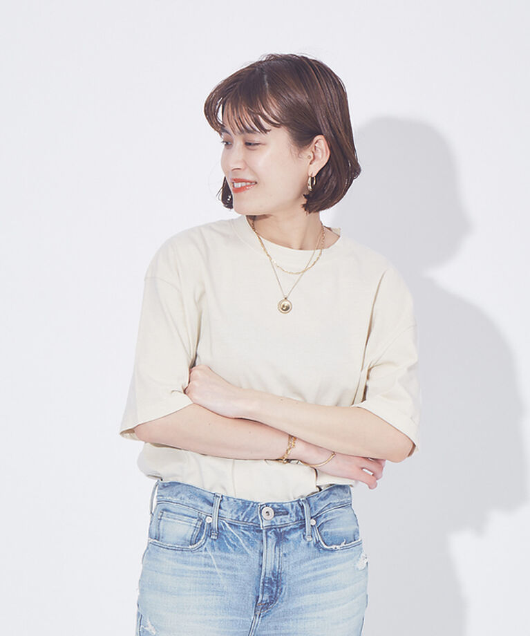 Rouge vif「ピースダイコットンチュニックTシャツ」|Tシャツ・カットソー|