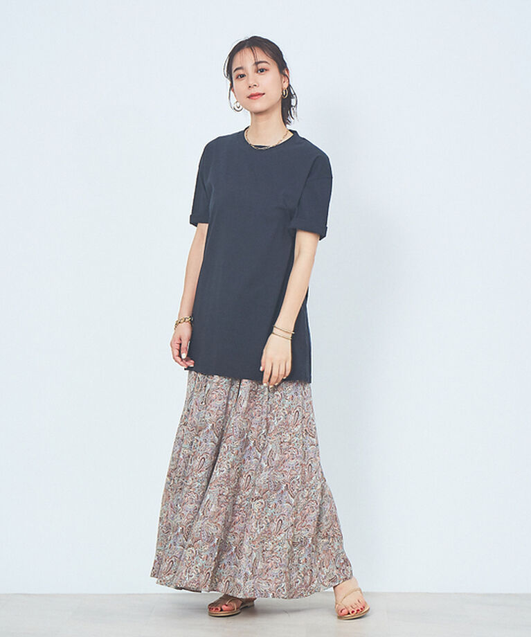 Rouge vif「ピースダイコットンチュニックTシャツ」|Tシャツ・カットソー|