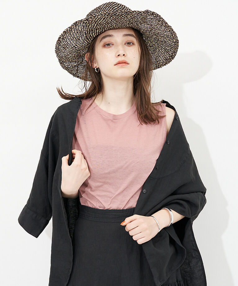 Rouge vif「ナチュラルダイノースリーブカットソー」|Tシャツ・カットソー|スモークピンク