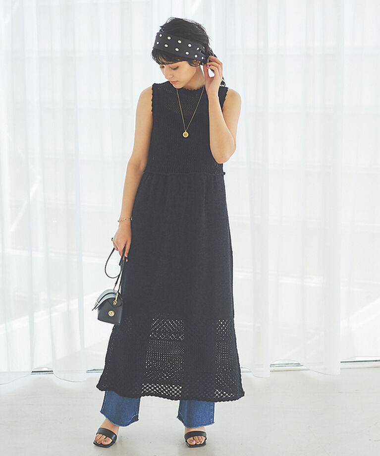 Rouge vif「レーシーワンピース」|ワンピース|ブラック