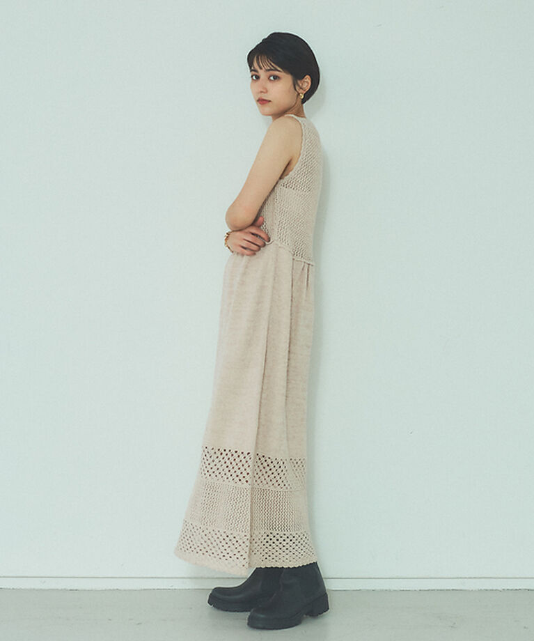 Rouge vif「レーシーワンピース」|ワンピース|ベージュ