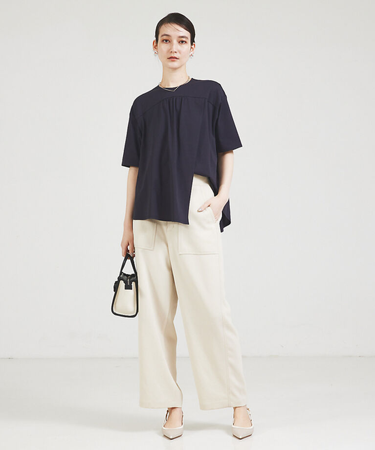 qualite「アシメフロントカットソー」|Tシャツ・カットソー|