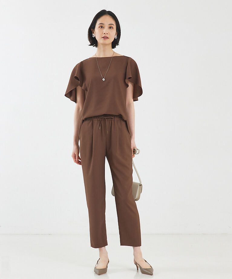 qualite「【セットアップ対応】バックサテンジョーゼットパンツ」|その他|