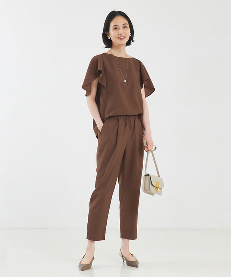 qualite「【セットアップ対応】バックサテンジョーゼットパンツ」|その他|