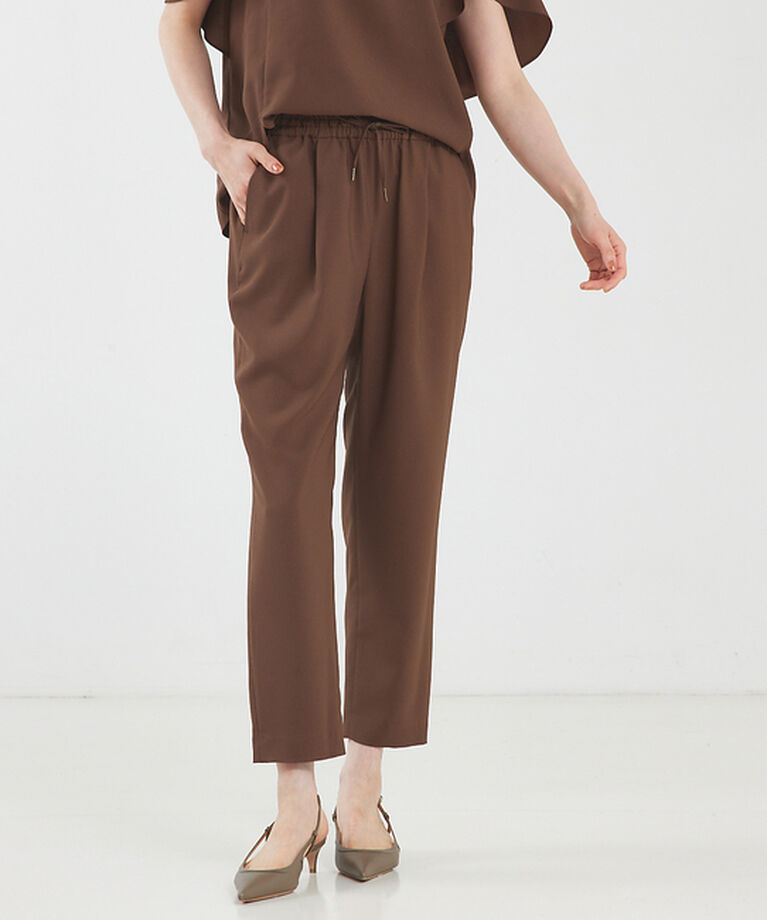 qualite「【セットアップ対応】バックサテンジョーゼットパンツ」|その他|