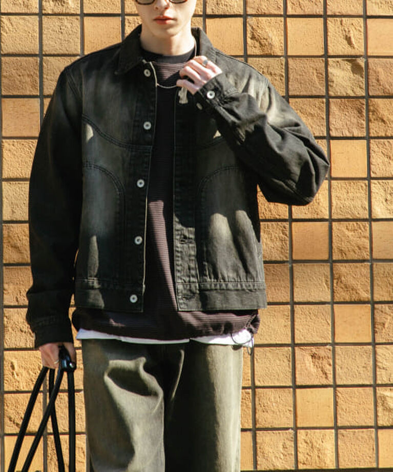 SENSE OF PLACE by URBAN RESEARCH「SENSE OF PLACE 『ユニセックス』『セットアップ対応』ヴィンテージライクデニムブルゾン」|デニムジャケット|