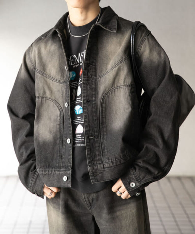 SENSE OF PLACE by URBAN RESEARCH「SENSE OF PLACE 『ユニセックス』『セットアップ対応』ヴィンテージライクデニムブルゾン」|デニムジャケット|