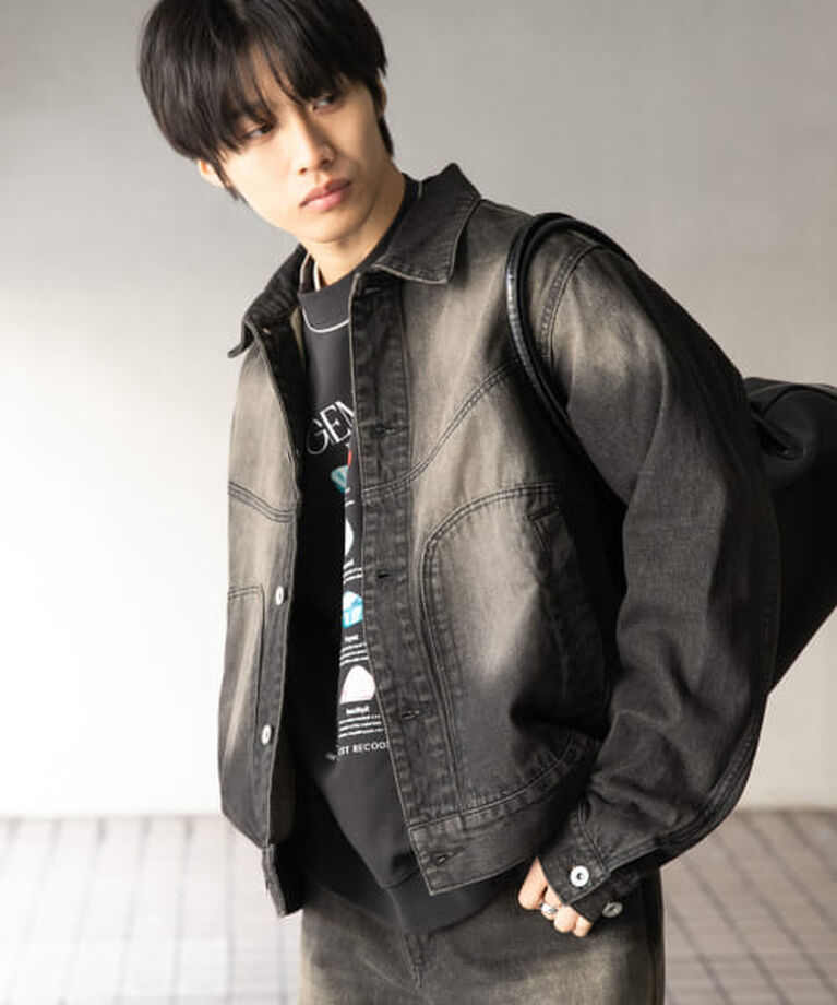 SENSE OF PLACE by URBAN RESEARCH「SENSE OF PLACE 『ユニセックス』『セットアップ対応』ヴィンテージライクデニムブルゾン」|デニムジャケット|