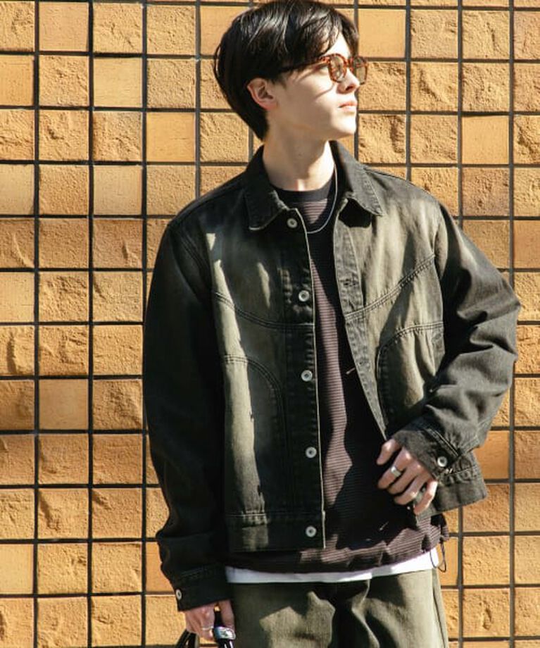 SENSE OF PLACE by URBAN RESEARCH「SENSE OF PLACE 『ユニセックス』『セットアップ対応』ヴィンテージライクデニムブルゾン」|デニムジャケット|