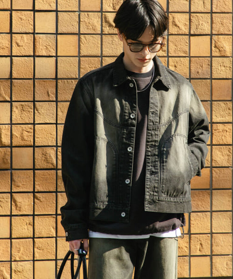 SENSE OF PLACE by URBAN RESEARCH「SENSE OF PLACE 『ユニセックス』『セットアップ対応』ヴィンテージライクデニムブルゾン」|デニムジャケット|