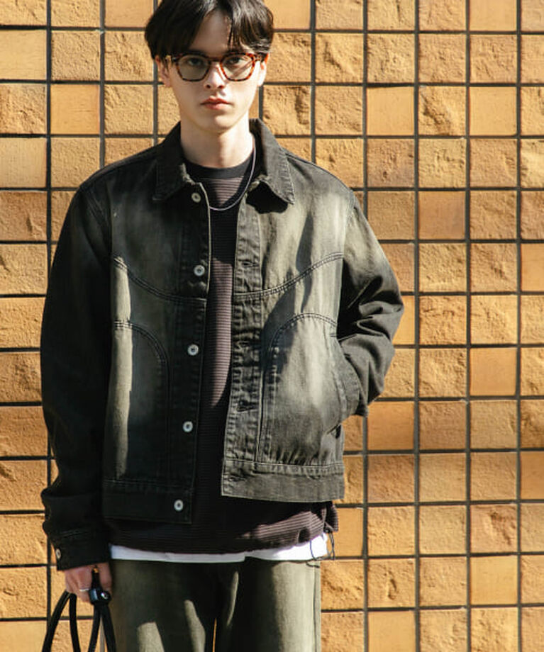 SENSE OF PLACE by URBAN RESEARCH「SENSE OF PLACE 『ユニセックス』『セットアップ対応』ヴィンテージライクデニムブルゾン」|デニムジャケット|