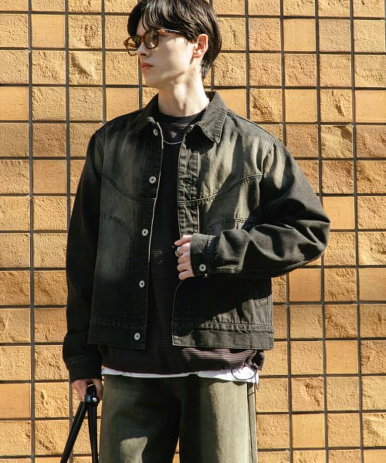 SENSE OF PLACE by URBAN RESEARCH「SENSE OF PLACE 『ユニセックス』『セットアップ対応』ヴィンテージライクデニムブルゾン」|デニムジャケット|