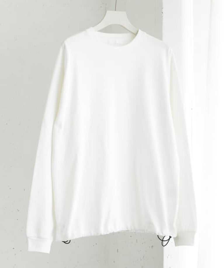 SENSE OF PLACE by URBAN RESEARCH「SENSE OF PLACE 『ユニセックス』アソートドローコードロングスリーブTシャツ」|Tシャツ・カットソー|WHITE