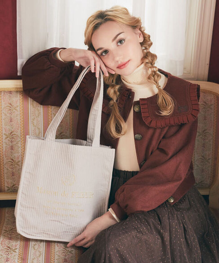  「コーデュロイパイピングトートMバッグ」|ハンドバッグ|