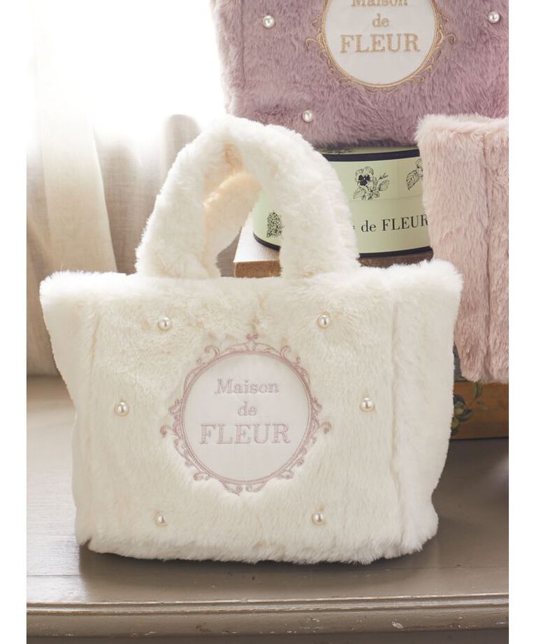 Maison de FLEUR「ファー2Wayトートバッグ」|トートバッグ|アイボリー