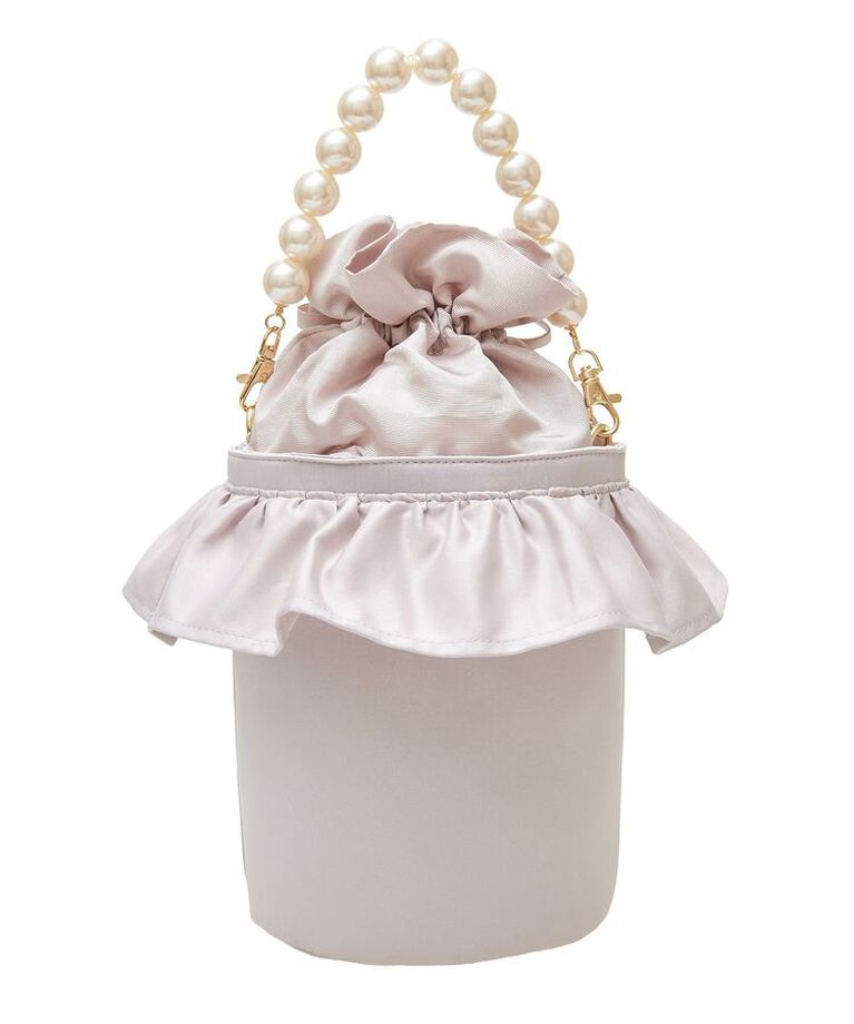 Maison de FLEUR「パール2Wayフリル巾着バッグ」|ハンドバッグ|