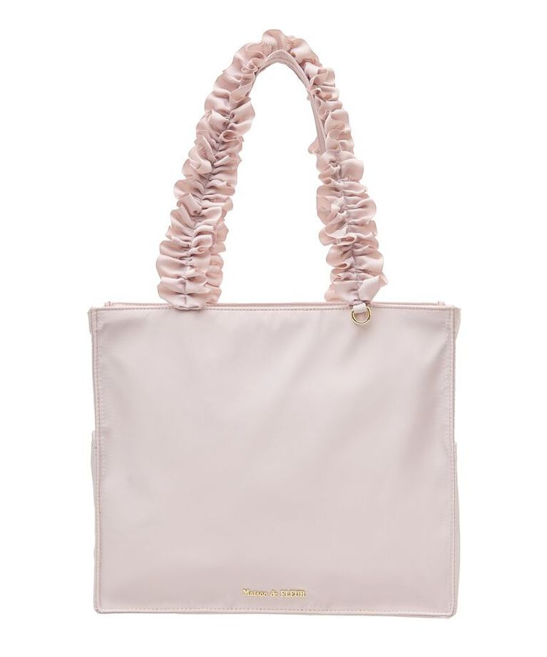 Maison de FLEUR「サイドポケットフリルハンドルスクエアトートバッグ」|トートバッグ|