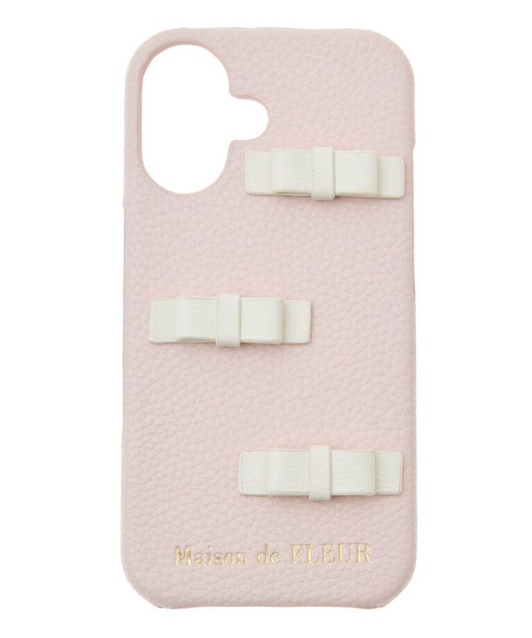Maison de FLEUR「リボンアイフォン16ケース」|モバイルケース|