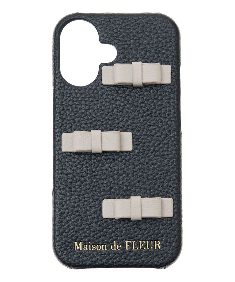Maison de FLEUR「リボンアイフォン16ケース」|モバイルケース|