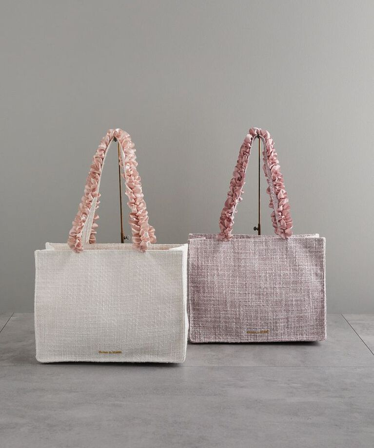 Maison de FLEUR「ツイードフリルハンドルスクエアトートMバッグ」|トートバッグ|