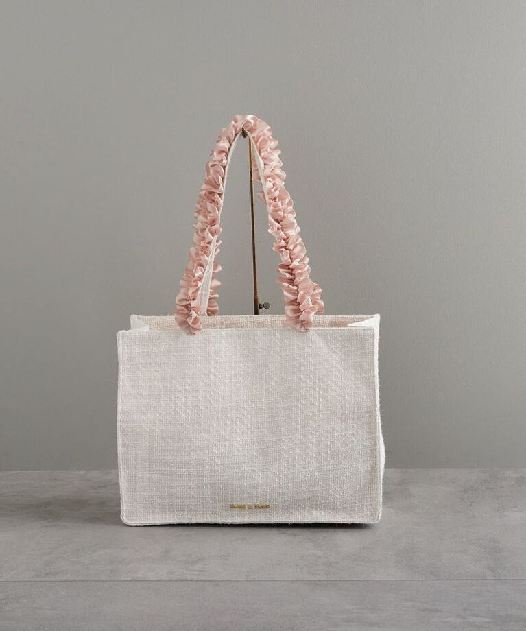 Maison de FLEUR「ツイードフリルハンドルスクエアトートMバッグ」|トートバッグ|