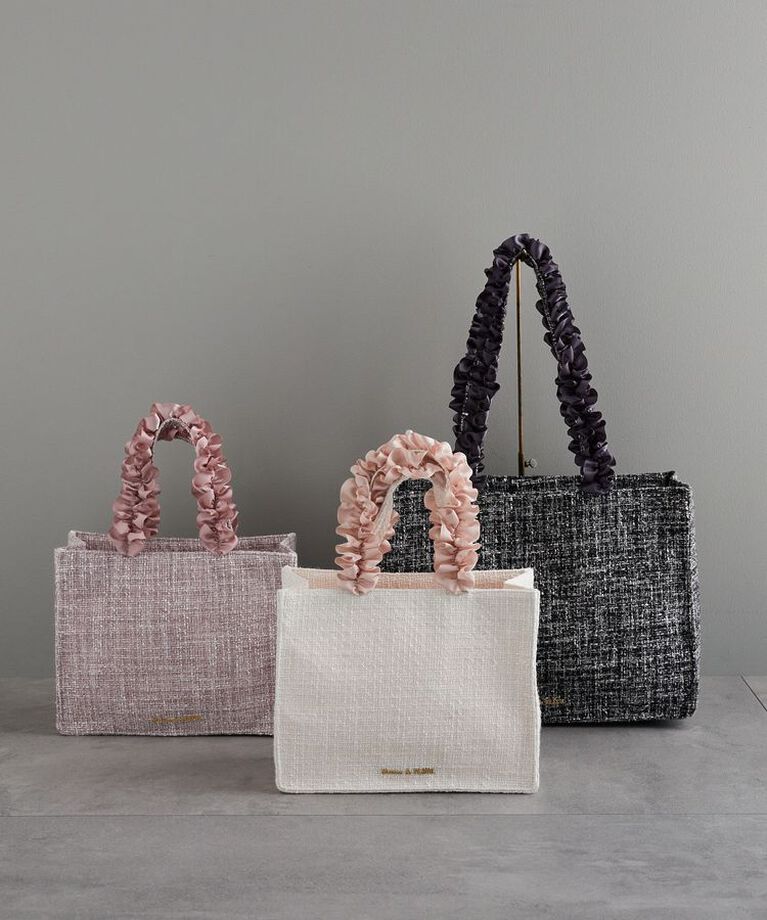 Maison de FLEUR「EC限定ツイードフリルスクエアトートMバッグ」|トートバッグ|