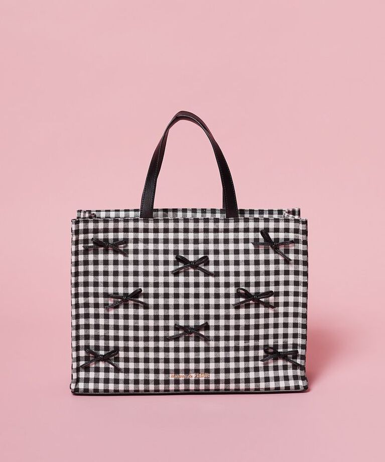Maison de FLEUR「ナローリボンスクエアバッグ」|トートバッグ|