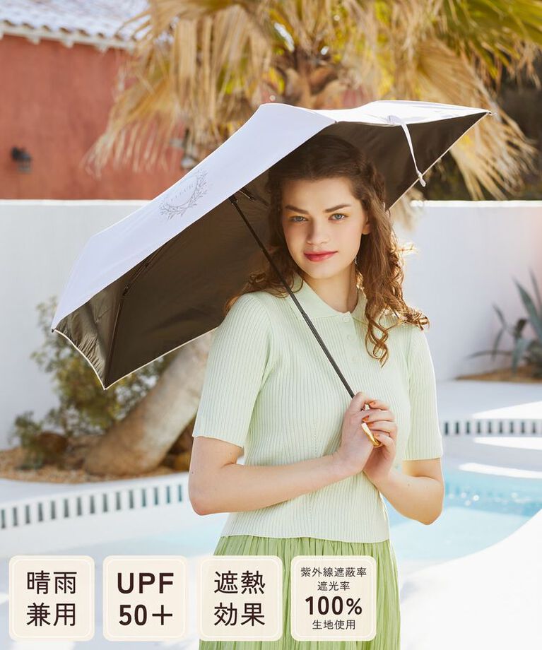 Maison de FLEUR「遮光&UV CUT 折りたたみ傘」|傘|