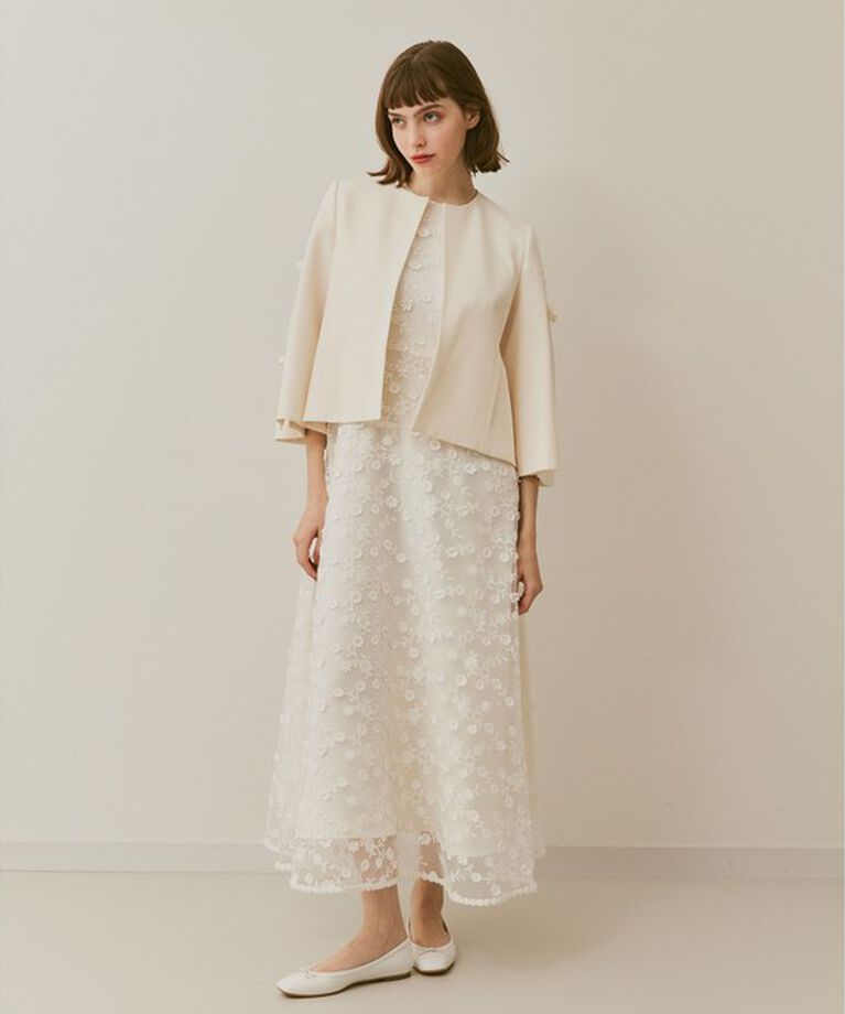 LOULOU WILLOUGHBY「【LOULOU WILLOUGHBY】オーガン刺繍ワンピース」|ワンピース|