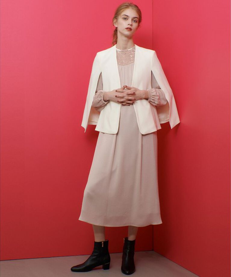 LOULOU WILLOUGHBY「【LOULOU WILLOUGHBY】◇リトルブラックケープジャケット」|ノーカラージャケット|